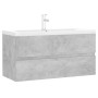 Concrete gray engineered wood cabinet with sink by , bathroom vanities - Ref: Foro24-3071652, Price: 295,34 €, Discount: %