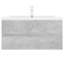 Concrete gray engineered wood cabinet with sink by , bathroom vanities - Ref: Foro24-3071652, Price: 295,34 €, Discount: %