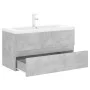 Concrete gray engineered wood cabinet with sink by , bathroom vanities - Ref: Foro24-3071652, Price: 284,07 €, Discount: %