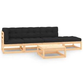 5-piece garden furniture set with solid pine wood cushions by , Garden sets - Ref: Foro24-3083775, Price: 354,14 €, Discount: %