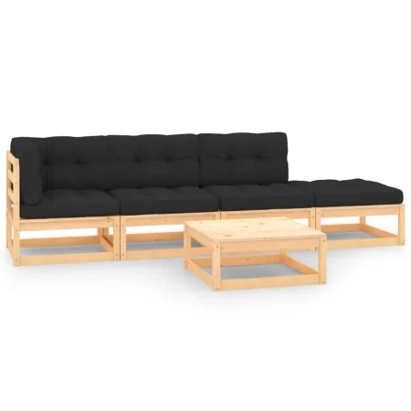 5-piece garden furniture set with solid pine wood cushions by , Garden sets - Ref: Foro24-3083775, Price: 354,14 €, Discount: %
