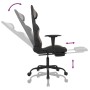 Silla gaming con reposapiés tela negro y gris taupe en Sillas gaming | Comprar online en Foro24