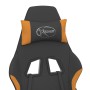 Silla gaming con reposapiés tela negro y naranja en Sillas gaming | Comprar online en Foro24
