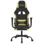 Silla gaming con reposapiés tela verde claro y negro en Sillas gaming | Comprar online en Foro24