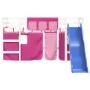 High bed for children with pink pine wood curtains 80x200 cm by , Beds and slatted bases - Ref: Foro24-3207014, Price: 268,68...