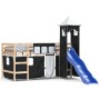 Kinder-Hochbett mit schwarz-weißem Kiefernholzturm 80x200 cm von , Betten und Lattenroste - Ref: Foro24-3207063, Preis: 287,3...