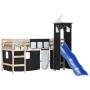 Kinder-Hochbett mit schwarz-weißem Kiefernholzturm 80x200 cm von , Betten und Lattenroste - Ref: Foro24-3207063, Preis: 287,3...