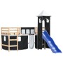 Kinder-Hochbett mit schwarz-weißem Kiefernholzturm 80x200 cm von , Betten und Lattenroste - Ref: Foro24-3207063, Preis: 287,3...