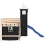 Cama alta niños con torre madera pino blanco negro 80x200 cm de , Camas y somieres - Ref: Foro24-3207063, Precio: 295,91 €, D...