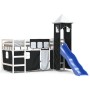 Kinder-Hochbett mit schwarz-weißem Kiefernholzturm 90x200 cm von , Betten und Lattenroste - Ref: Foro24-3207075, Preis: 349,5...