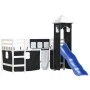 Kinder-Hochbett mit schwarz-weißem Kiefernholzturm 90x200 cm von , Betten und Lattenroste - Ref: Foro24-3207075, Preis: 344,9...