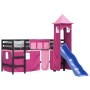 Hochbett für Kinder mit Turm aus rosa Kiefernholz 90x200 cm von , Betten und Lattenroste - Ref: Foro24-3207080, Preis: 296,10...