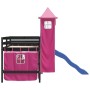 Hochbett für Kinder mit Turm aus rosa Kiefernholz 90x200 cm von , Betten und Lattenroste - Ref: Foro24-3207080, Preis: 296,10...
