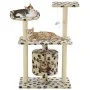 Cat scratching post with sisal post 95 cm beige prints by vidaXL, Cat furniture - Ref: Foro24-170515, Price: 57,72 €, Discoun...