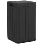 Cubo de basura de exterior PP gris antracita 38x38x65 cm
