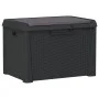 Garden storage box with anthracite PP seat cushion 125 L by , Outdoor storage boxes - Ref: Foro24-364211, Price: 92,57 €, Dis...