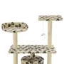 Cat scratching post with sisal post 95 cm beige prints by vidaXL, Cat furniture - Ref: Foro24-170515, Price: 57,72 €, Discoun...