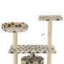 Katzenkratzbaum mit Sisalstamm 95 cm beige Drucke von vidaXL, Katzenmöbel - Ref: Foro24-170515, Preis: 58,61 €, Rabatt: %