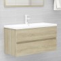 Sonoma oak engineered wood vanity unit with sink by , bathroom vanities - Ref: Foro24-3071651, Price: 295,98 €, Discount: %
