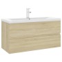 Sonoma oak engineered wood vanity unit with sink by , bathroom vanities - Ref: Foro24-3071651, Price: 295,98 €, Discount: %