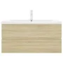 Sonoma oak engineered wood vanity unit with sink by , bathroom vanities - Ref: Foro24-3071651, Price: 284,74 €, Discount: %
