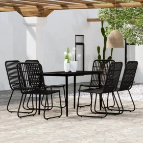 Garden dining set 7 pieces black by , Garden sets - Ref: Foro24-3099182, Price: 773,26 €, Discount: %