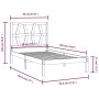 Solid pine wood bed frame 90x190 cm by , Beds and slatted bases - Ref: Foro24-3103963, Price: 82,90 €, Discount: %