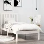 White solid wood single bed frame 90x190 cm by , Beds and slatted bases - Ref: Foro24-3104029, Price: 87,74 €, Discount: %