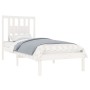 Weißer Einzelbettrahmen aus Massivholz, 90 x 190 cm von , Betten und Lattenroste - Ref: Foro24-3104029, Preis: 88,86 €, Rabat...