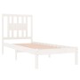 Weißer Einzelbettrahmen aus Massivholz, 90 x 190 cm von , Betten und Lattenroste - Ref: Foro24-3104029, Preis: 88,86 €, Rabat...