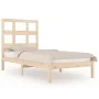 Solid pine wood bed frame 90x190 cm by , Beds and slatted bases - Ref: Foro24-3104443, Price: 81,11 €, Discount: %