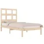 Solid pine wood bed frame 90x190 cm by , Beds and slatted bases - Ref: Foro24-3104443, Price: 81,11 €, Discount: %