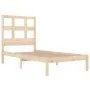 Solid pine wood bed frame 90x190 cm by , Beds and slatted bases - Ref: Foro24-3104443, Price: 81,11 €, Discount: %
