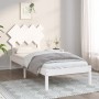 White solid wood single bed frame 90x190 cm by , Beds and slatted bases - Ref: Foro24-3104834, Price: 84,45 €, Discount: %