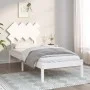 White solid wood single bed frame 90x190 cm by , Beds and slatted bases - Ref: Foro24-3104834, Price: 83,61 €, Discount: %