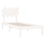 White solid wood single bed frame 90x190 cm by , Beds and slatted bases - Ref: Foro24-3104834, Price: 84,45 €, Discount: %