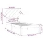 White solid wood single bed frame 90x190 cm by , Beds and slatted bases - Ref: Foro24-3104834, Price: 83,61 €, Discount: %