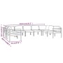 Set muebles de jardín 9 pzas y cojines aluminio gris antracita