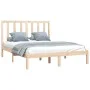 Solid pine wood bed frame 140x190 cm by , Beds and slatted bases - Ref: Foro24-3105140, Price: 104,12 €, Discount: %