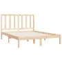 Solid pine wood bed frame 140x190 cm by , Beds and slatted bases - Ref: Foro24-3105140, Price: 104,12 €, Discount: %
