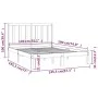 Solid pine wood bed frame 140x190 cm by , Beds and slatted bases - Ref: Foro24-3105140, Price: 104,12 €, Discount: %