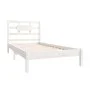 Estructura de cama individual madera maciza blanco 90x190 cm de , Camas y somieres - Ref: Foro24-3105631, Precio: 88,21 €, De...