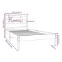 Estructura de cama individual madera maciza blanco 90x190 cm de , Camas y somieres - Ref: Foro24-3105631, Precio: 88,21 €, De...