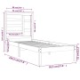 Solid wood bed frame 90x190 cm by , Beds and slatted bases - Ref: Foro24-3105760, Price: 83,39 €, Discount: %