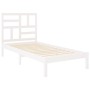 Weißer Einzelbettrahmen aus Massivholz, 90 x 190 cm von , Betten und Lattenroste - Ref: Foro24-3105916, Preis: 86,97 €, Rabat...