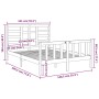 Doppelbettgestell aus Massivholz 135x190 cm von , Betten und Lattenroste - Ref: Foro24-3105900, Preis: 129,54 €, Rabatt: %