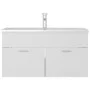 White engineered wood and Sonoma oak vanity unit with sink by , bathroom vanities - Ref: Foro24-3071293, Price: 279,91 €, Dis...
