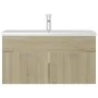 Sonoma oak engineered wood vanity unit with sink by , bathroom vanities - Ref: Foro24-3071291, Price: 279,96 €, Discount: %