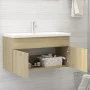 Sonoma oak engineered wood vanity unit with sink by , bathroom vanities - Ref: Foro24-3071291, Price: 279,96 €, Discount: %