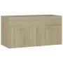 Sonoma oak engineered wood vanity unit with sink by , bathroom vanities - Ref: Foro24-3071291, Price: 279,96 €, Discount: %